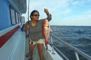 red snapper on fishing charter
